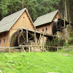 Zlatorudné mlýny gold mills and the Poštovní štola adit