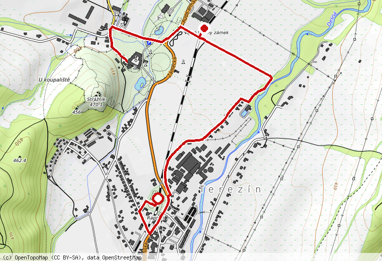 Náhled trasy na turistické mapě